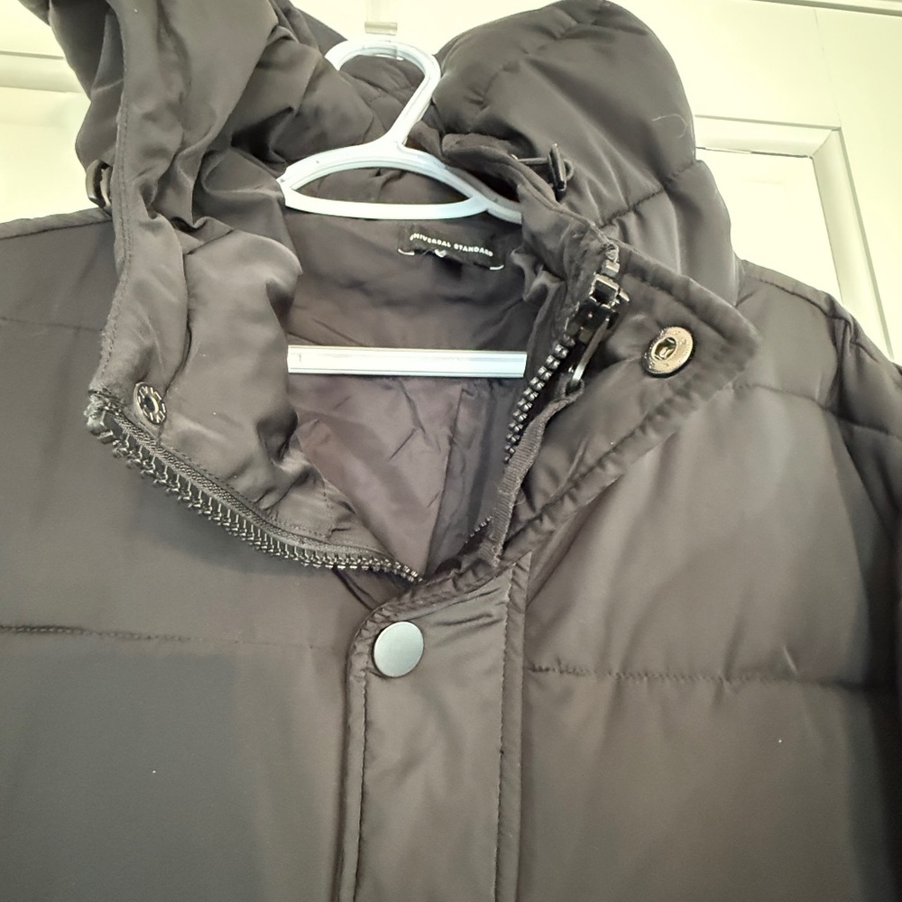 Universal Standard Everest Long Puffer Coat Black - Picture 9 of 12